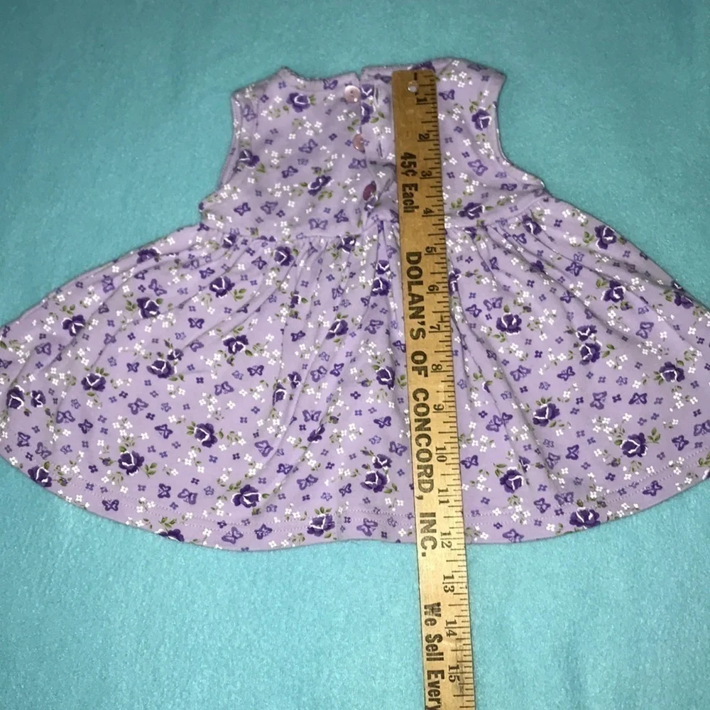 THE CHILDREN’S PLACE floral spring summer cotton purples dress size 6-9 months